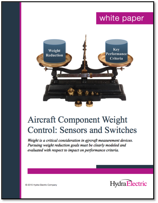 New Aerospace White Paper: Aircraft Component Weight Control: Sensors and Switches
