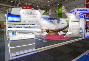 Hydra-Electric booth at 2015 Paris Air Show