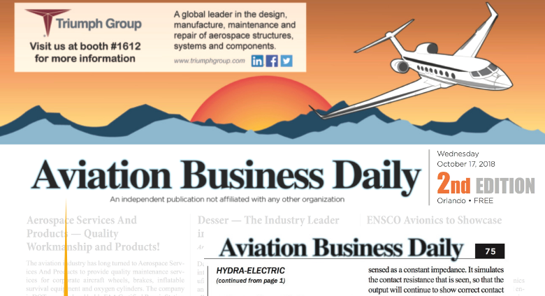 Hydra Gets Front Page Coverage at NBAA 2018